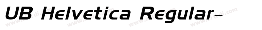 UB Helvetica Regular字体转换